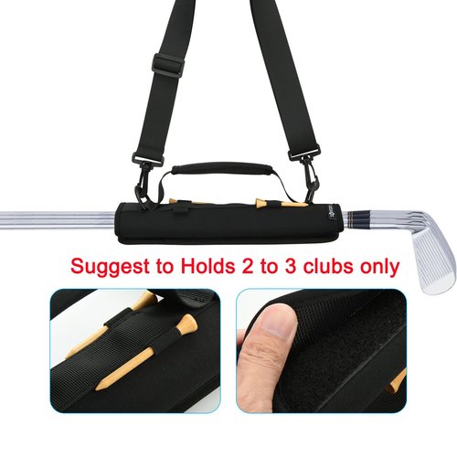 Cosmos Mini Golf Club Bag Portable Golf Club Carrier Sling Strap & Holder Sleeve for Course Training Practice Driving Range Carrier Gift Accessories for Men Women Golfer