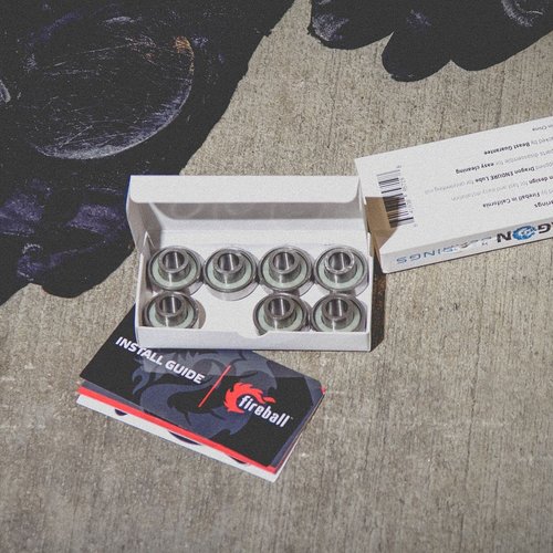 Dragon Skateboard Bearings Set (8 Pack) - 608 Longboard Bearings for Skateboard Inline & Roller Skate - Easy Install Built in Bearings - Guaranteed for Life (Built)