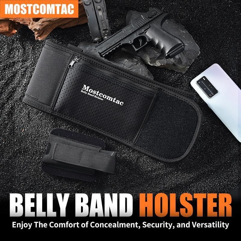 Skiennix Belly Band Holster - Comfortable & Breathable Neoprene Waistband | Fits Most Handguns