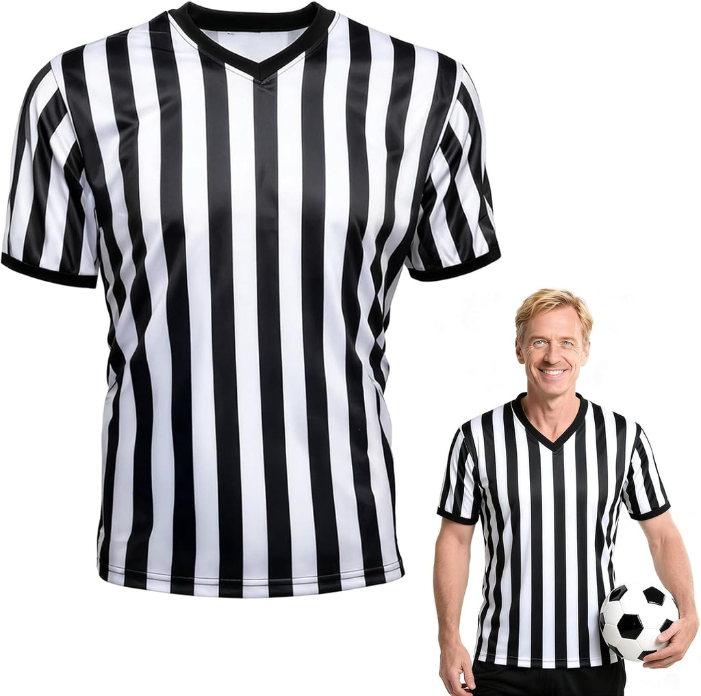 Skiennix Basketball Referee Shirt - V-Neck Short Sleeve for Men & Women | Comfortable Fit