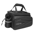 MOSISO Bike Rack Bag Trunk Cooler Handbag, Bicycle Insulated Rear Seat Bag 2 Side EVA Pockets with Side Foldable Panniers, 8L Cycling Backseat Storage Cargo Luggage Pouch with Shoulder Strap, Black