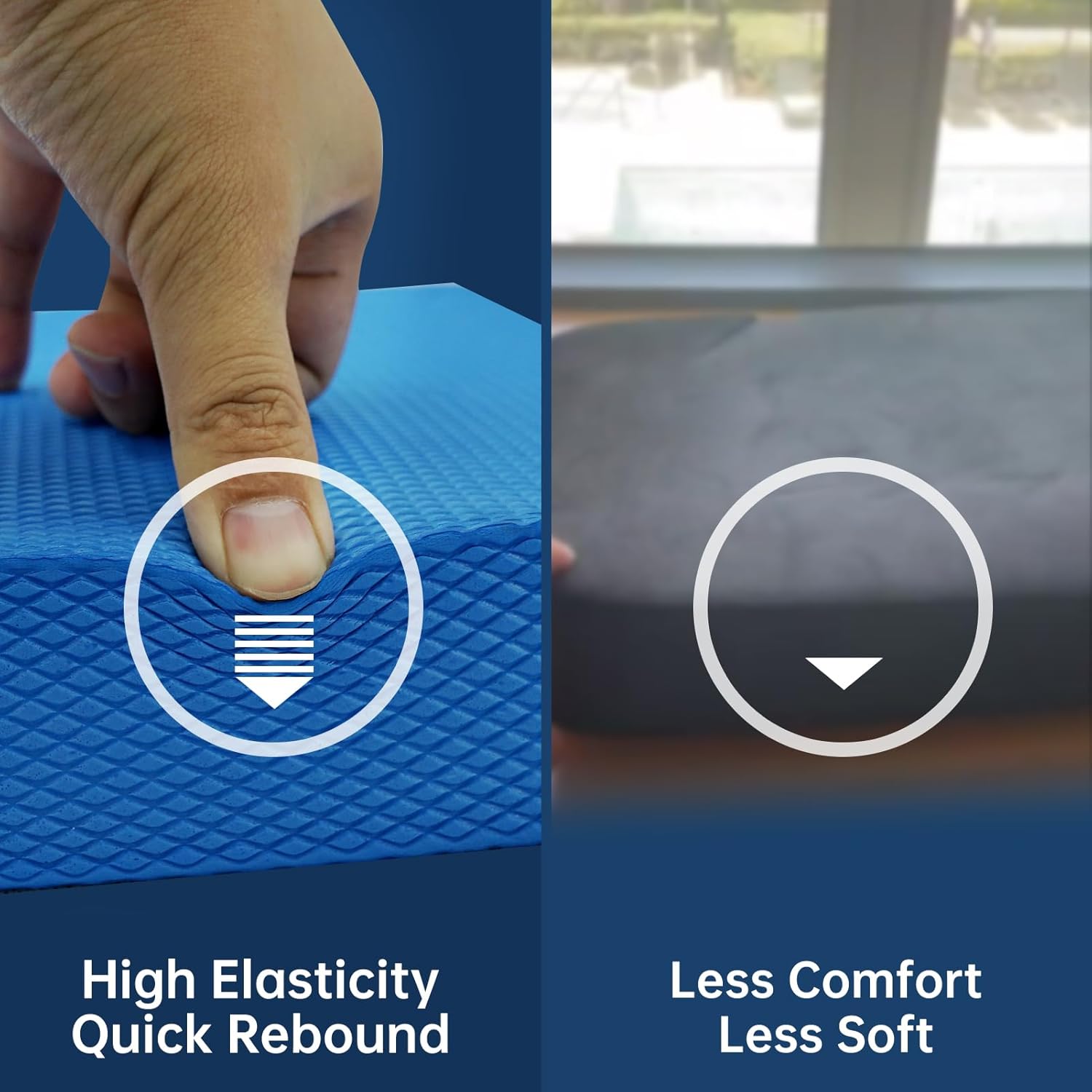 Skiennix Exercise Balance Pad - High-Density Foam Mat for Therapy & Stability Training | Slip-Resistant TPE