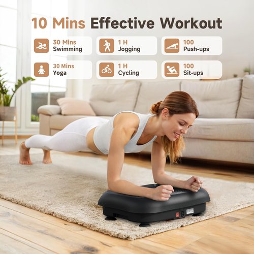 Vibration Plate Exercise Machine - Vibration Plate for Lymphatic Drainage, Whole Body Workout Equipment for Women Men Power Shaping Waver Vibrating Board at Home Gym Fitness Platform