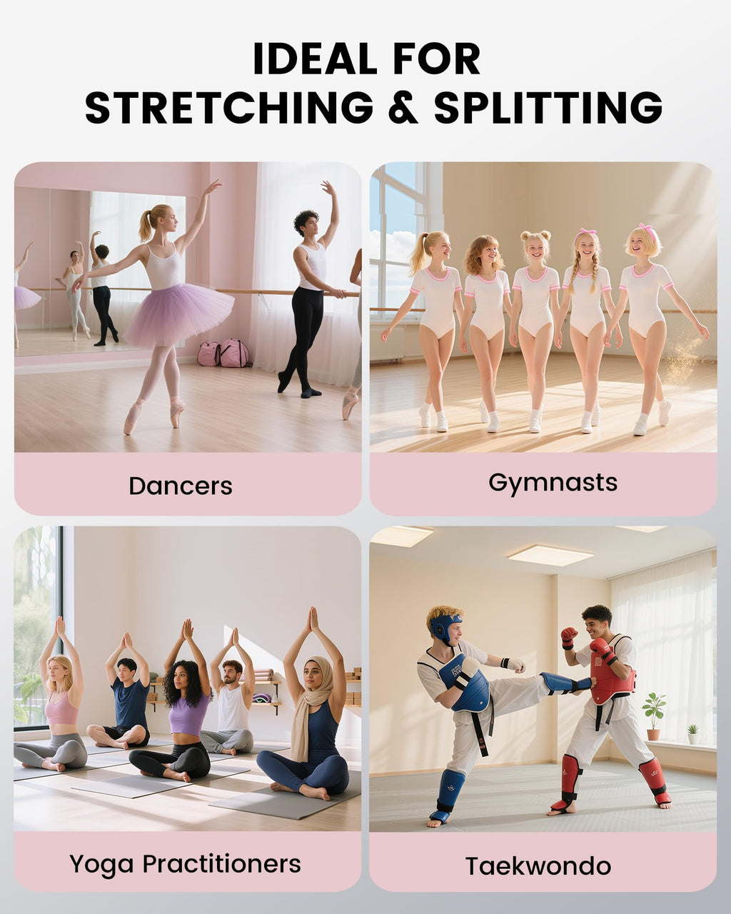XISZMOG Split Machine, Leg Stretcher Splits Machine for Flexibility, 0-180° Adjustable Home Stretch Machine for Balle, Cheerleading Dance, Gymnastics and Other Sports, 330lbs Capacity