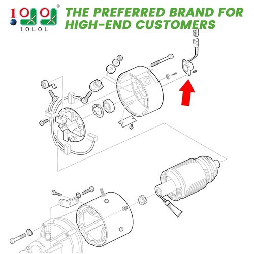 10L0L Golf Cart Club Car Speed Sensor With High Speed Magnet - Fit 48V Club Car DS and Precedent 2004 Up Electric Models, OEM# 102704901, 102265601 (4-6 Mph Increase)