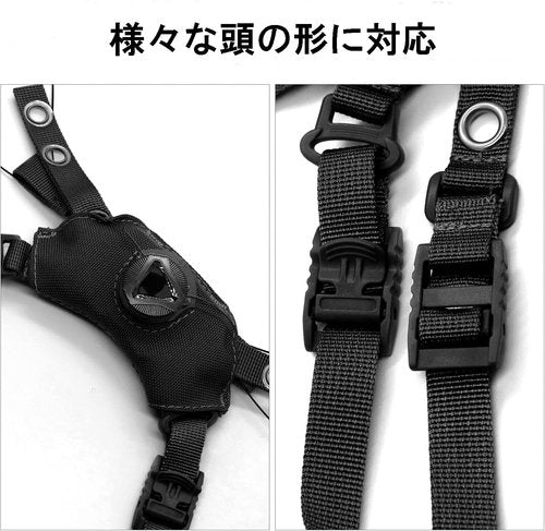 Tactical Helmet Chin Strap Airsoft Helmet Chin Strap 4 Points Adjustable Dial Suspension System Airsoft Military Helmet Replacement Accessory (Black)