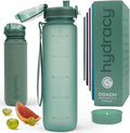 Hydracy Water Bottle - Large BPA-Free with Time Marker & Fruit Infuser | Leak-Proof Gym Bottle