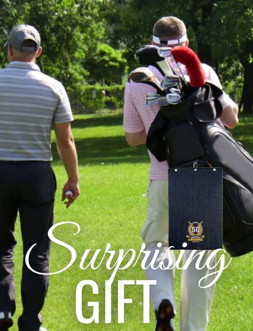 CybGene 50th Birthday Gifts Golf for Men Golfer, Funny Golf Towels for Golf Lovers, Husband, Perfect for Dad, Boss, Grandpa for Birthday