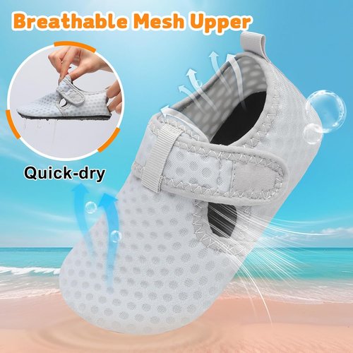 LeIsfIt Kids Water Shoes - Quick Dry Aqua Socks for Boys & Girls | Breathable Non-Slip Design