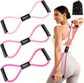 Skiennix Resistance Bands - Figure 8 Exercise Bands with Handles for Arms, Back & Legs | Home Workout Equipment
