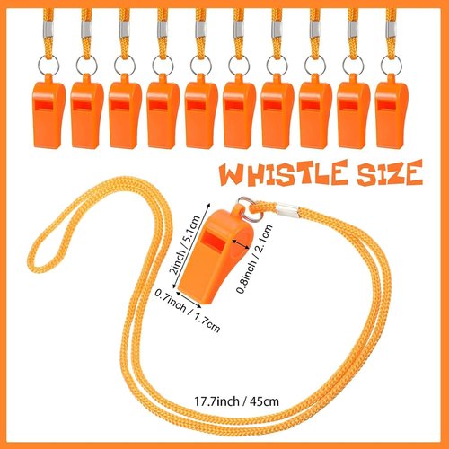 Honoson Emergency Whistle for Adults - Loud Plastic Safety Whistle with Lanyard for Hiking & Camping