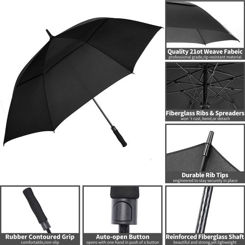 MRTLLOA Golf Umbrella - Extra Large 54/62/68/72 Inch | Automatic Open, Windproof & Waterproof