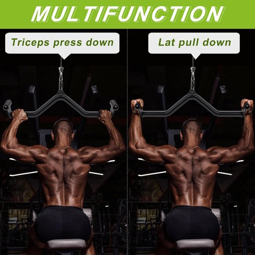 Kipika LAT Pull Down Bars - Cable Machine Attachment Set for Back Strength Training | 5 Sizes Available