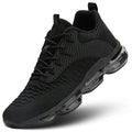 Mens Running Shoes Air Low Top Comfort Walking Lace Up Sneakers Breathable Fashion Tennis Sport Gym Fitness Cross Trainers Black
