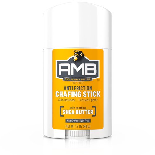 Anti Monkey Butt Anti-Chafing Stick - Mess-Free, Easy Glide Application with Shea Butter & Almond Oil - Prevents & Soothes Thigh, Chest, Bra Line, & Underarm Chafing - 1.7 oz