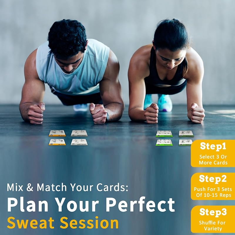 ELAORY Bodyweight & Resistance Belt Workout Cards - 100 Exercises, Large 5 x 3.5 in, Includes Variation Green1