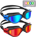 OMID Kids Swim Goggles - Comfortable Polarized Design for Ages 6-14 | 2 Pack Set