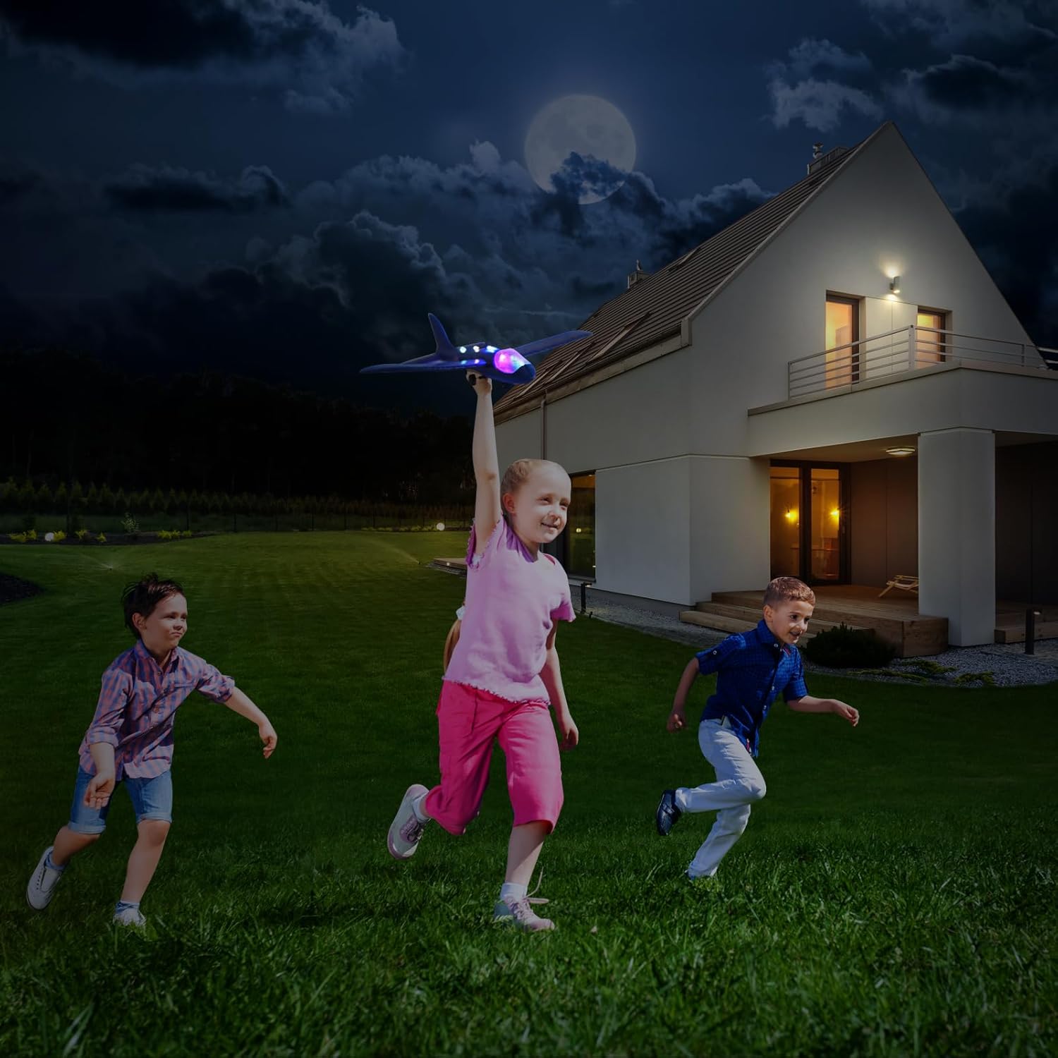 Wesfuner Foam Airplane Launcher Toys - 3 Pack with 2 Flight Modes | Perfect Outdoor Gift for Kids Ages 3-12