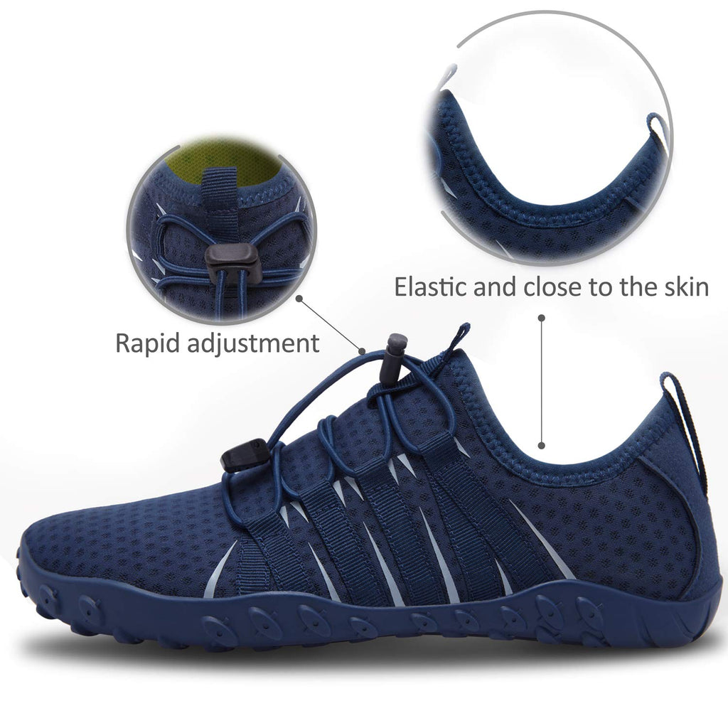 SEEKWAY Water Shoes Sports Quick-Dry Barefoot Aqua Beach Pool Lake Swim Boating Hiking Surfing Men Women 472-Blue SP001