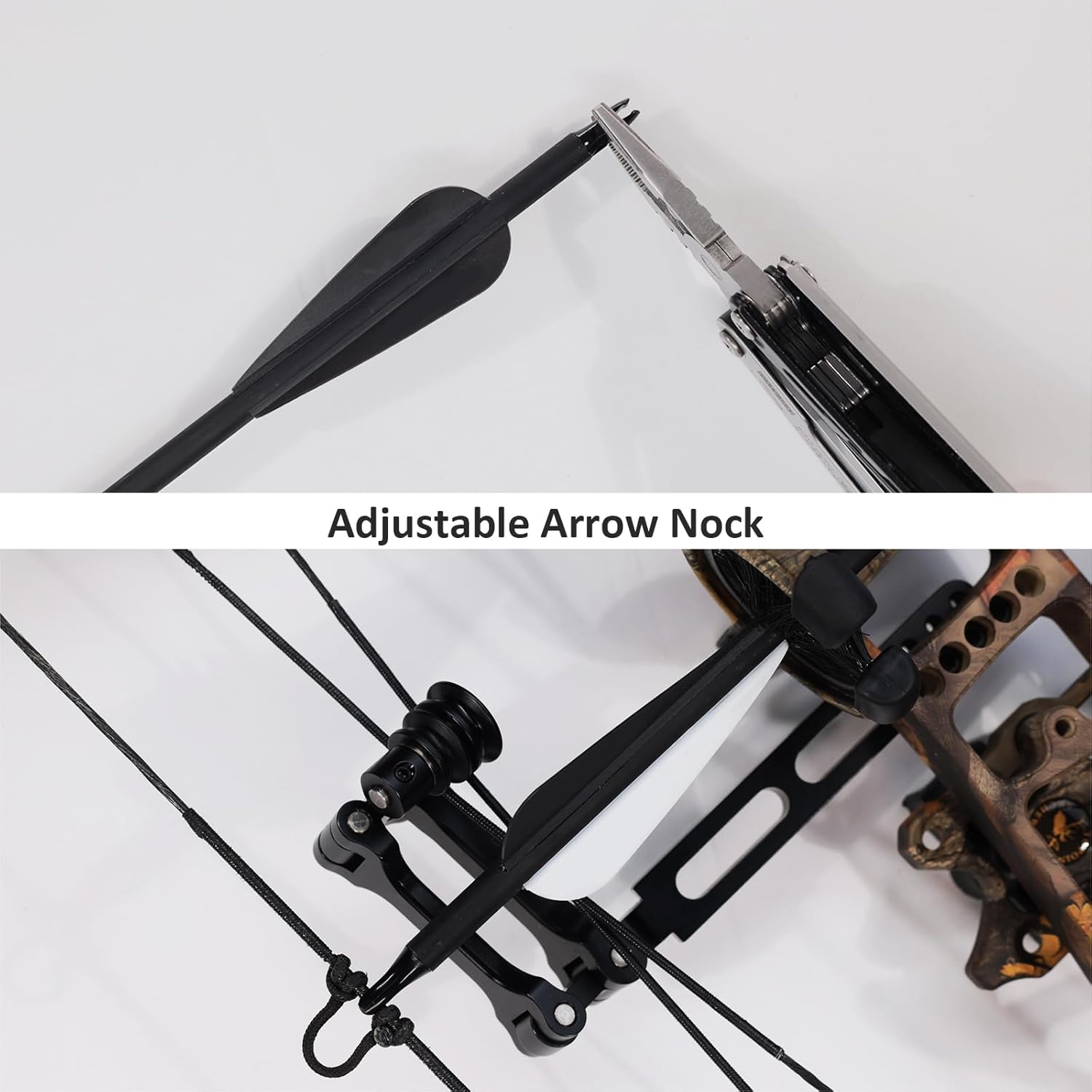Skiennix 12Pcs Archery Hunting Arrows - Adjustable Nocks & Removable Tips | 30-Inch for Compound & Recurve Bows