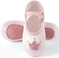 TRIPLE DEER Ballet Shoes for Girls - Soft Leather Split Sole Dance Slippers | Toddler to Big Kid Sizes