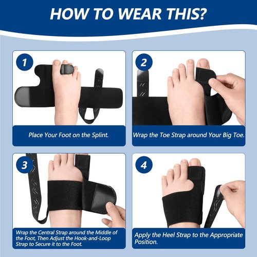 TISMOD 2 Pack Bunion Corrector,Big Toe Straightener for Women & Men, Adjustable, Breathable Splint for Hallux Valgus Pain Reduce，,Fits Left/Right Feet