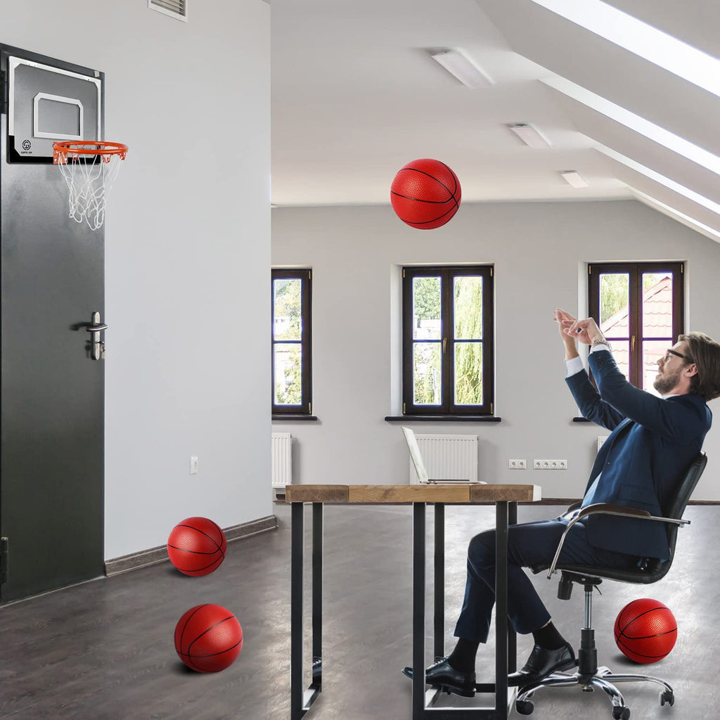 SUPER JOY Pro Room Basketball Hoop Wall Mounted - Over The Door Basketball Hoop Set with Complete Accessories - Basketball Hoop for Kids & Adults