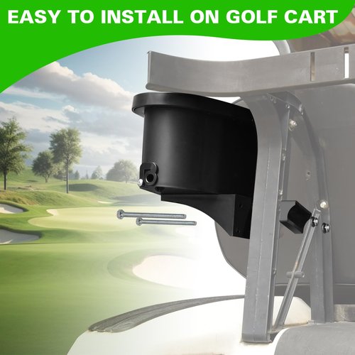 Orle Oko Golf Cart Ball Washer and Club Cleaner Kit with Side Bracket, Golf Ball Washer Cleaner for EZGO, Club Car, Yamaha, Advanced EV, Star EV, Universal & Detachable