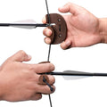Hide & Drink Archery Finger Tab - Full Grain Leather Finger Protector for Recurve Bows | Handmade Shooting Gear