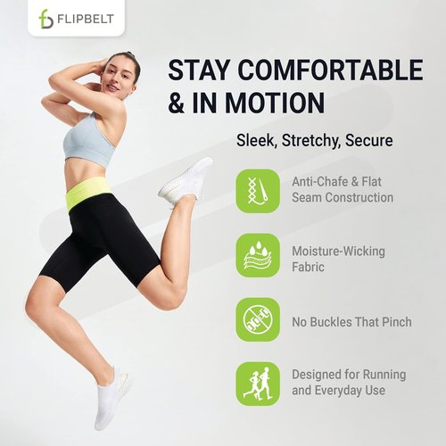 FlipBelt Classic Running Belt - Comfortable Fanny Pack for Men & Women | Perfect for Active Lifestyles