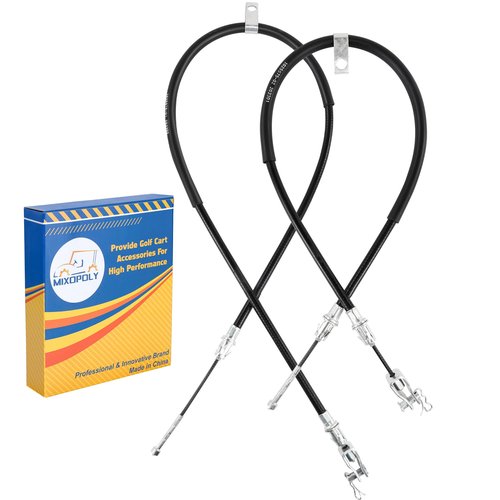 Mixopoly Golf Cart Brake Cable Kit for Club Car Precedent/Onward/Tempo 2004-up, Passenger and Driver Side Brake Cables, Replaces OEM 103528701 103528702 102557501 102557502