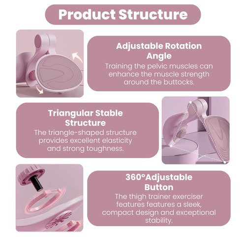 1. Thigh Exerciser Kegel Trainer for Women & Men, Pelvic Floor Muscle Device, Postpartum Rehab, Inner Thigh Toner, Hip Trimmer Workout Equipment