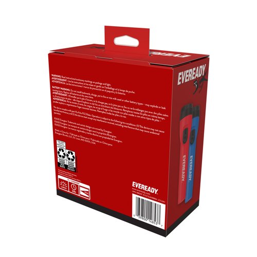 EVEREADY LED Flashlights (8-Pack), Bright Flashlights for Emergencies and Camping Gear, Flash Light with AA Batteries Included, Red/Blue (8-Pack)