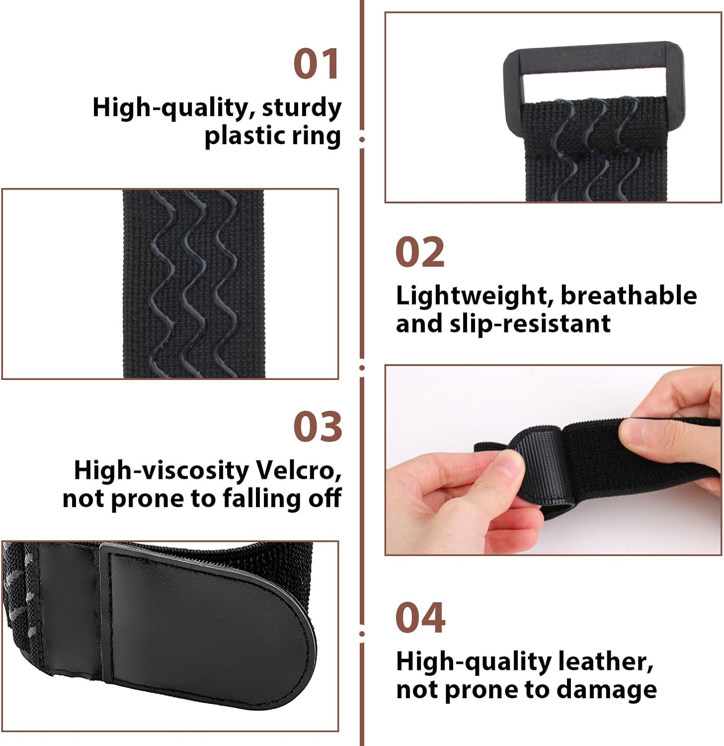 Skiennix Adjustable Elastic Boot Straps - Non-Slip Ankle Bands for Cowboy Boots | Durable & Comfortable