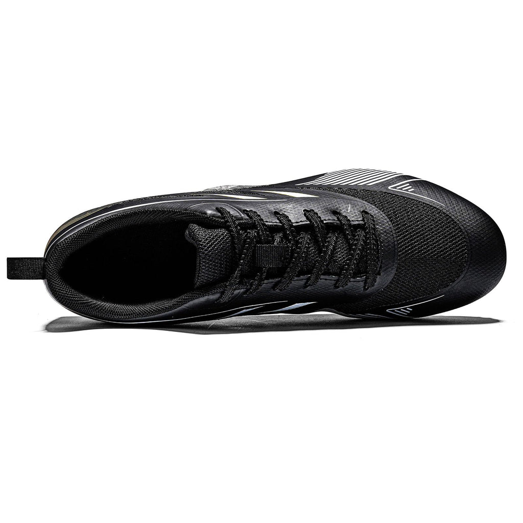 REXSVAN Track and Field Shoes for Men Women 8 Spikes Boys and Girls Kids Running Racing Shoes Black