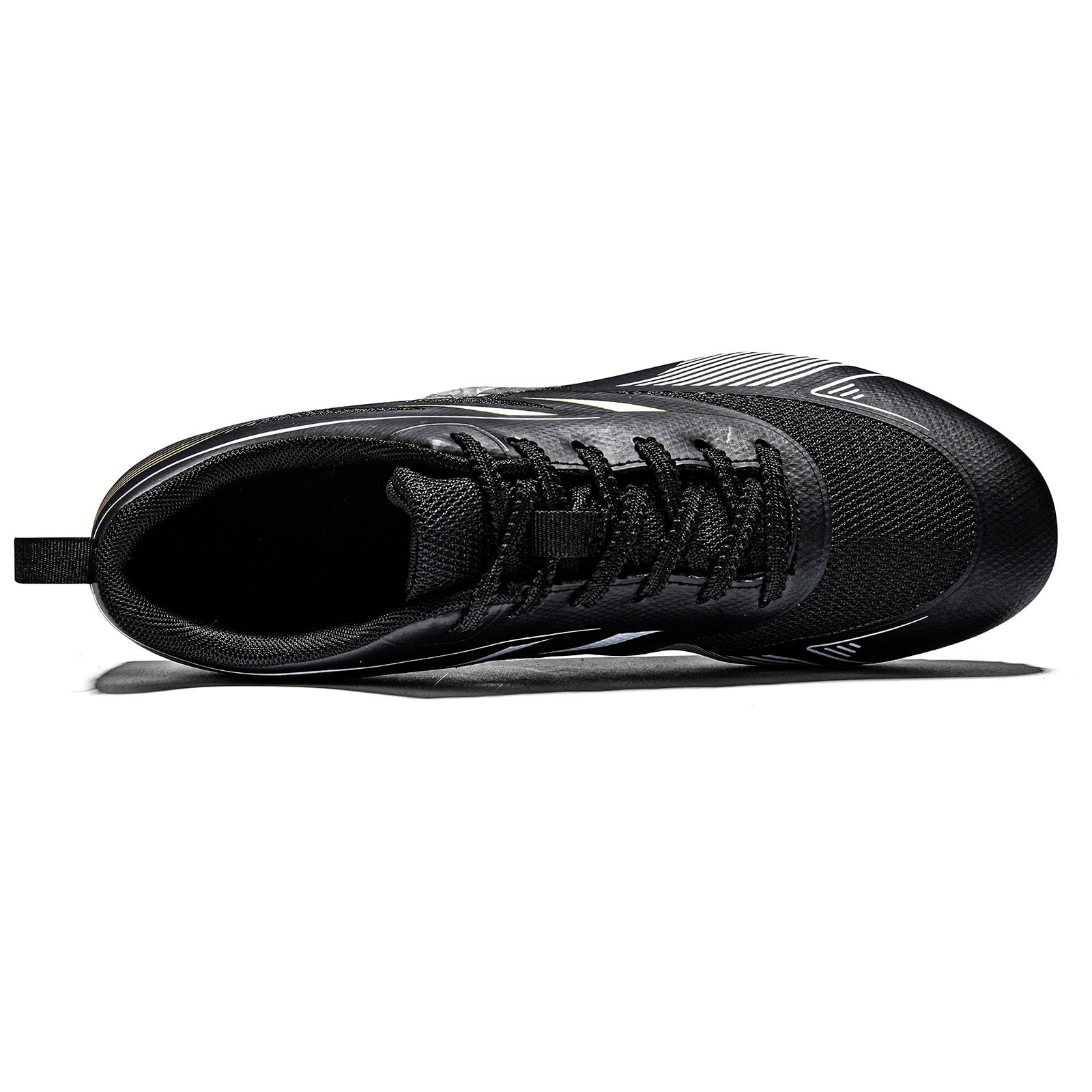 REXSVAN Track and Field Shoes for Men Women 8 Spikes Boys and Girls Kids Running Racing Shoes Black