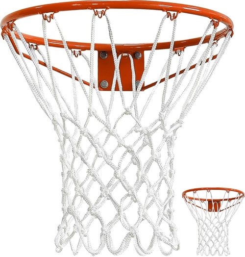 Heavy Duty Basketball Net by [Brand Name] - All-Weather, Anti-Whip Design | 12 Loops, 7.16 Oz