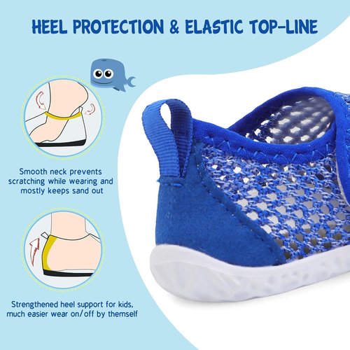 LeIsfIt Toddler Water Shoes Boys Girls Barefoot Aqua Socks Kids Breathable Quick-Dry Swim Shoes for Beach Pool Surf