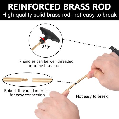 BOOSTEADY Universal Handgun Cleaning Kit - Complete Set for .22, .357, .38, 9mm & .45 Caliber Pistols