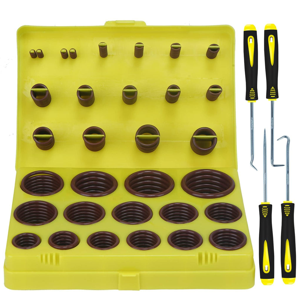 ZDBB 382 PCS SAE FKM Viton O Ring Assortment Kit 30 Sizes Fluorocarbon Oring for Aviation Car Engines Cylinders Hydraulic Plumbing Various Industrial Chemical High Temperature and Oil Resistance