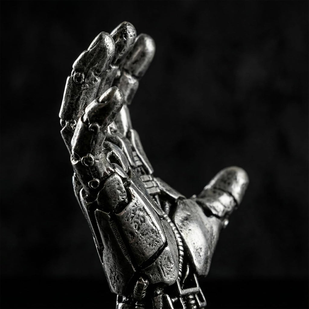 Skiennix Basketball Holder Wall Mount - Cyberpunk Mechanical Hand Design | Unique Resin Wall Art for Man Cave