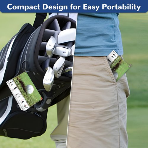 CusFirst Golf Reference Cards - Essential Golf Rules & Tips | Waterproof, Durable, Compact Design for Golfers | Perfect for Beginners & Pros | Improve Your Game Instantly