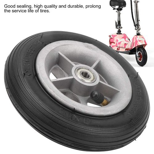 Bindpo Electric Scooter Tyre, 6inch 6x1 1/4 6in Rubber Wheel WearResisting for Tire Accessories for Tire Replacement