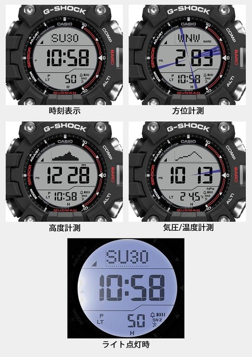 Casio GW-9500-1JF G-Shock Mudman Watch - Triple Sensor Technology | Japan Import, July 2023 Model