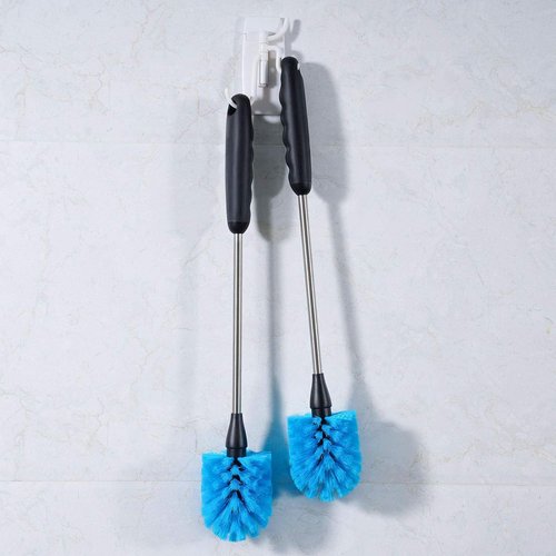 MOSOLAN Stainless Steel Water Bottle Brush - Long Handle Cleaning Tool for Sports Bottles & Mugs | 2 Pack, 13-15 in