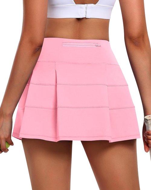 JoyGirl Women's Tennis Skirt - High Waist Pleated Golf Skirt with Shorts & Pockets | Athletic Skorts
