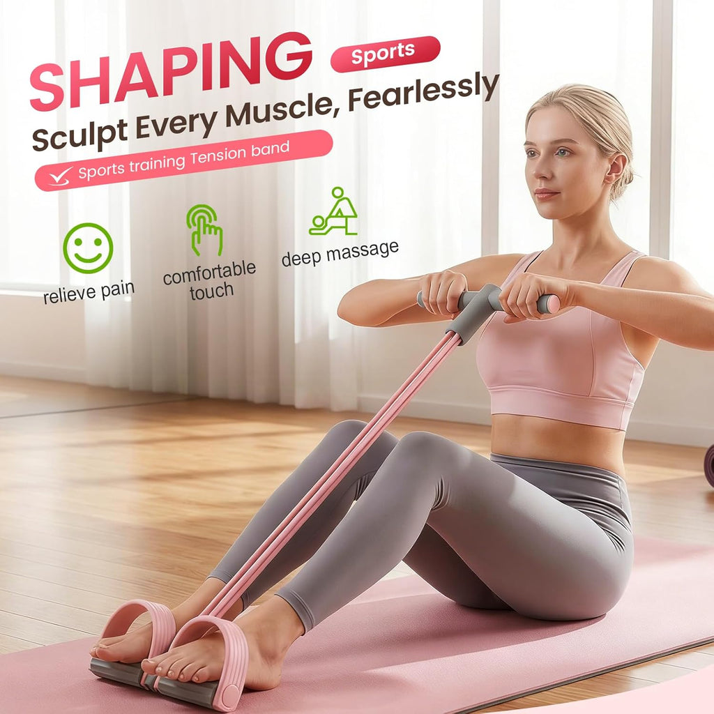 Skiennix Pedal Resistance Bands - Multifunctional Elastic Yoga Bands for Full-Body Workouts | Natural Rubber