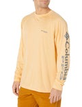 Columbia Men's Terminal Tackle Long Sleeve Shirt, Cocoa Butter/City Grey Logo, 3X Big