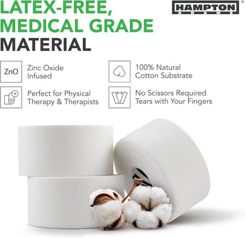 Hampton Adams | Original Athletic Tape | No Sticky Residue, Easy to Tear | 32-Pack, 45 ft Rolls