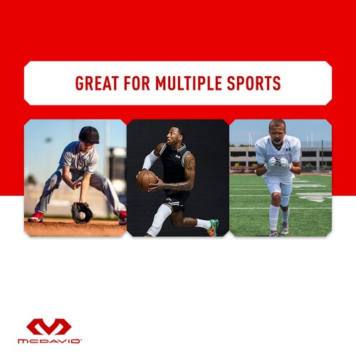 McDavid Knee Brace, Maximum Support with Polycentric Hinges & Cross Straps, Comfortable Compression & Extra Stability, Black, L